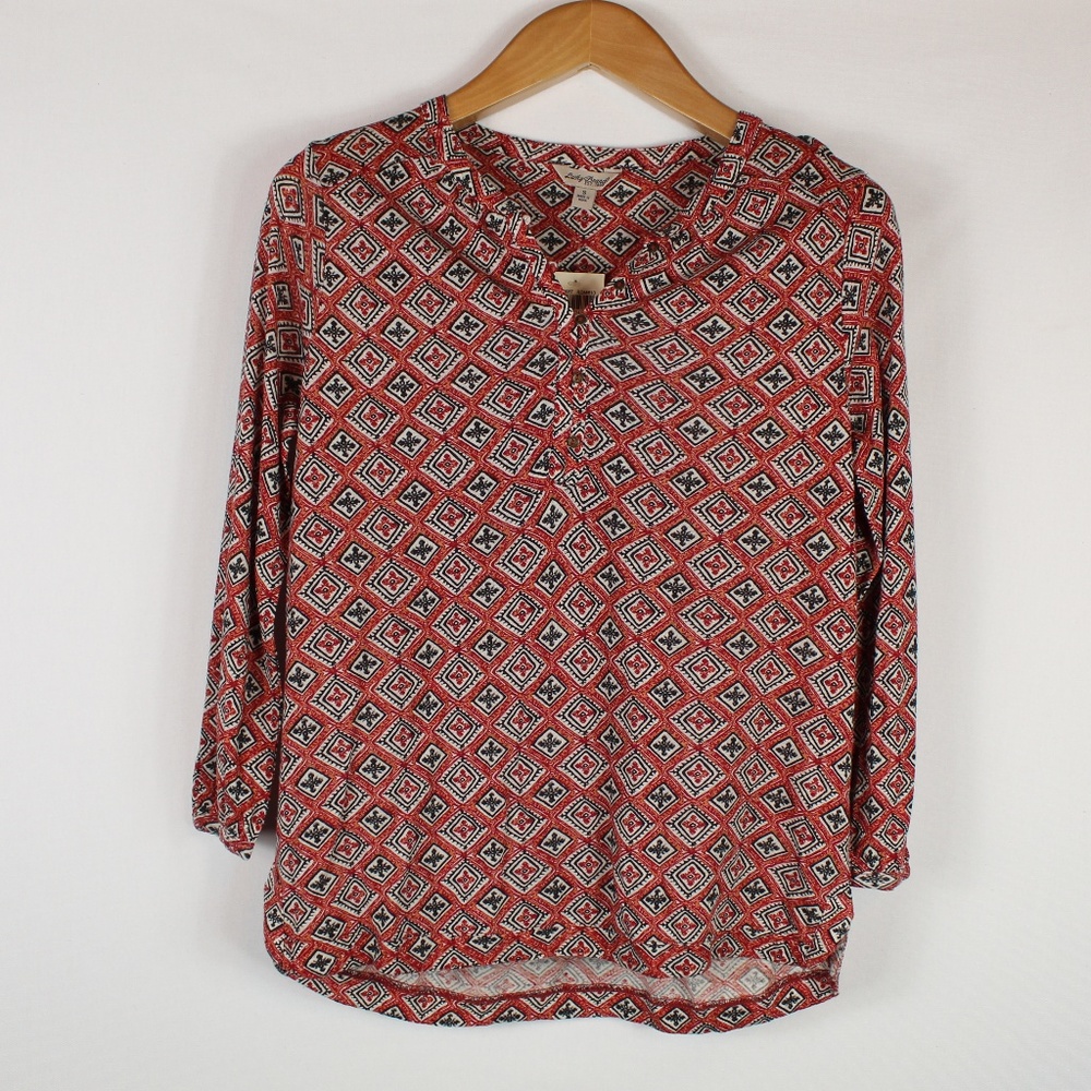 Lucky | Diamond print henley S NWT
